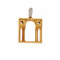 Pendentif Loving Palladio  3D in Or jaune Diamante 0.02 Ct 09G SERLIANA - 09G SERLIANA